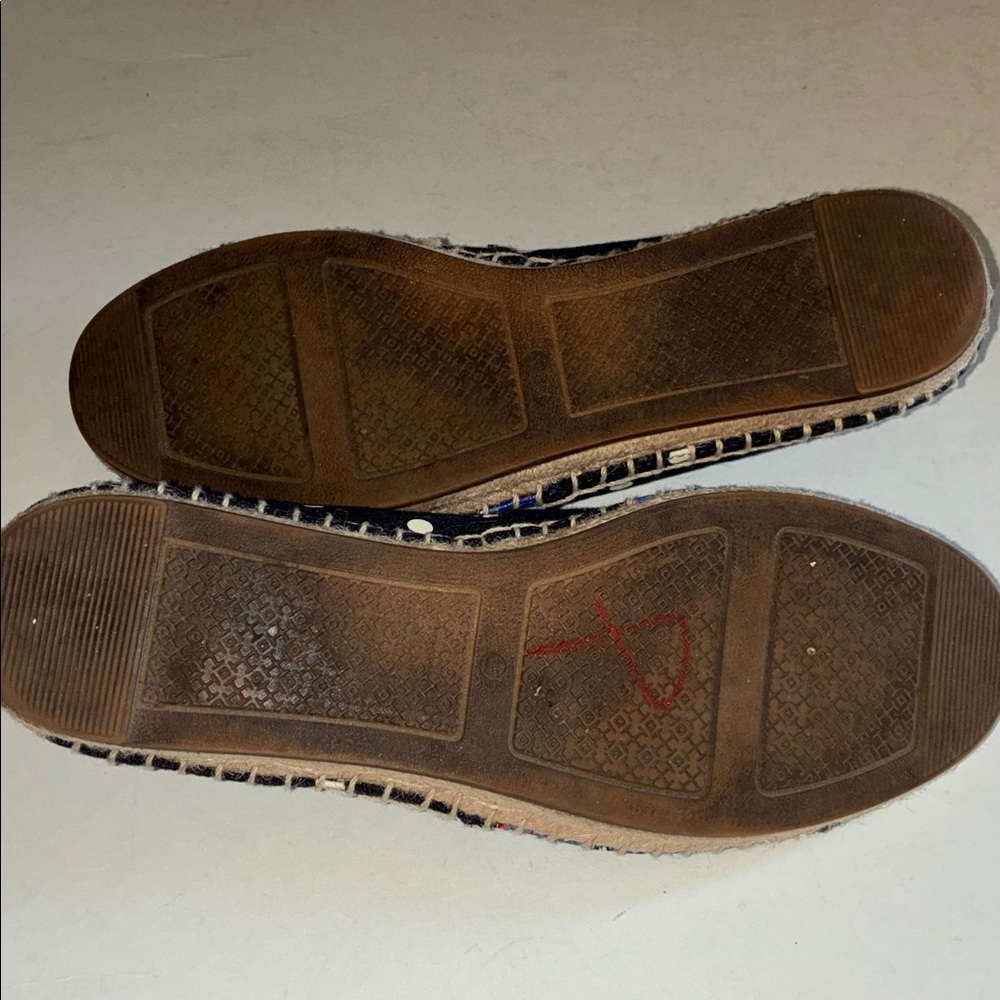 Tory Burch Navy Tea Rose Espadrilles Flats 6.5 - Picture 8 of 9